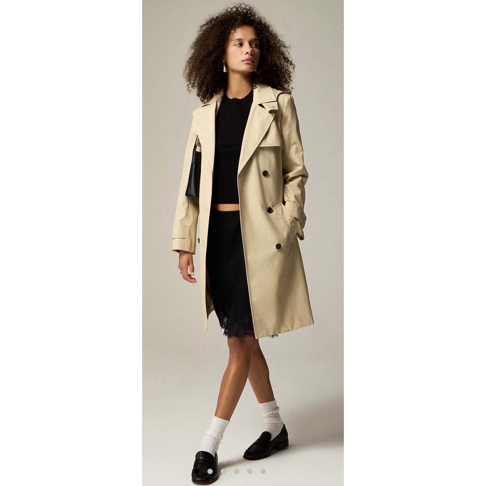 J Crew Icon Trench Coat Women 10 Tan Khaki Belt Jacket Bf456 Nwt $348 *No Hood*